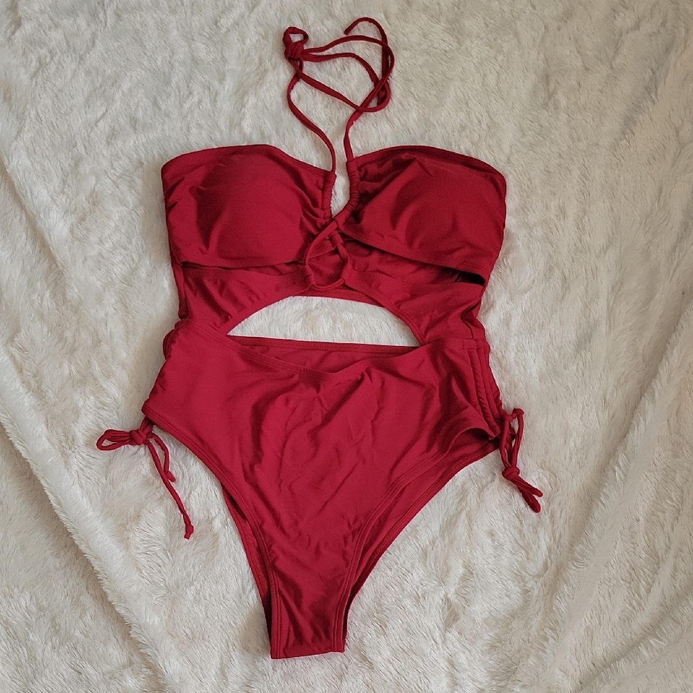 Fashion Nova Red One Piece Swimsuit